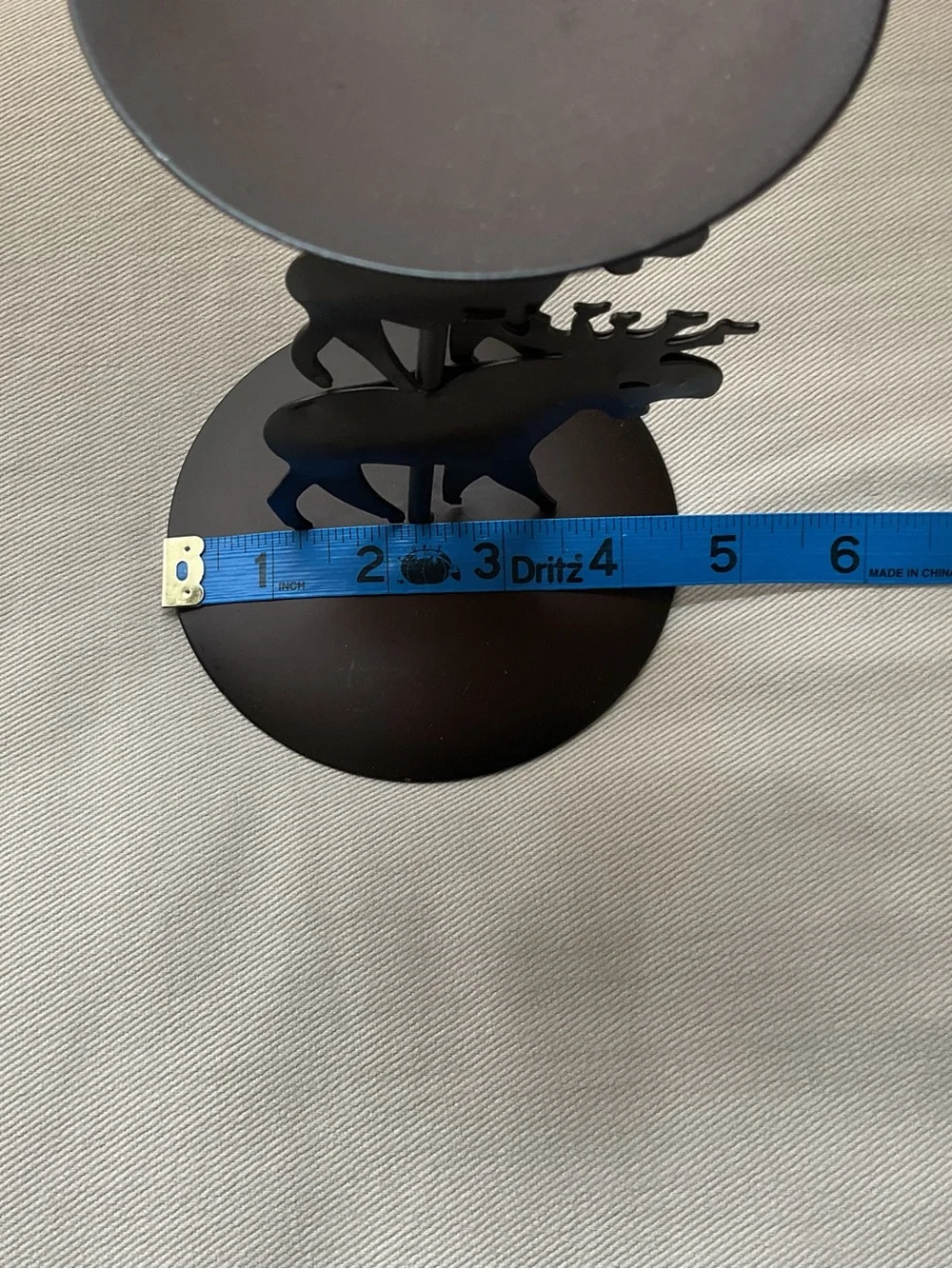 Rustic Biedermann 3 Moose Metal Candle Holder